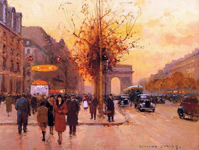 Cortes Eduard City view of Paris Sun . ,  