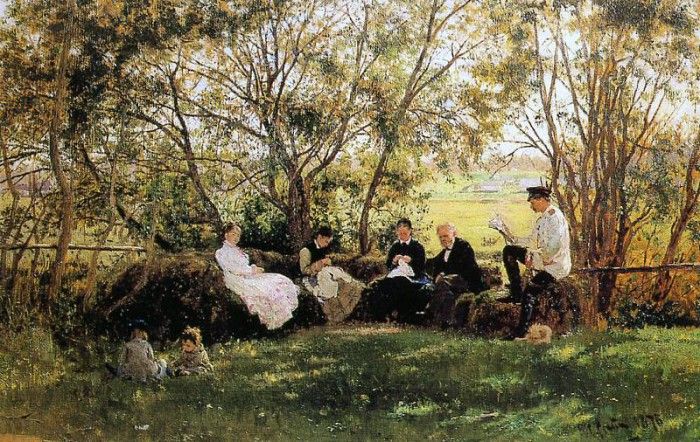 Makovsky Konstantin In a park Sun. ,  