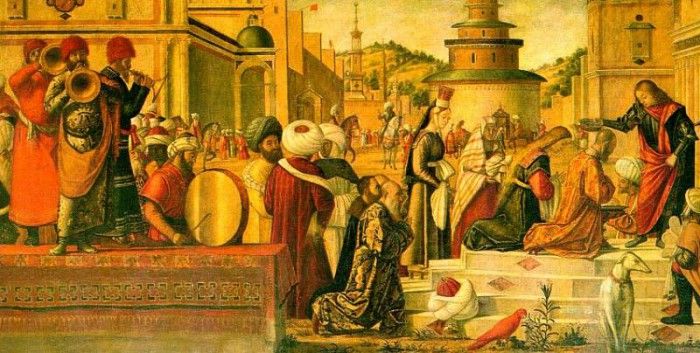 Carpaccio The Baptism of the Selenites, 1502, 141x285, Orato. , 