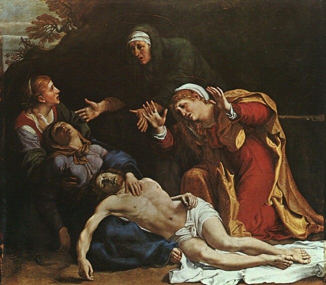 CARRACCI - THE DEAD CHRIST MOURNED, APPROX. 1603. , 