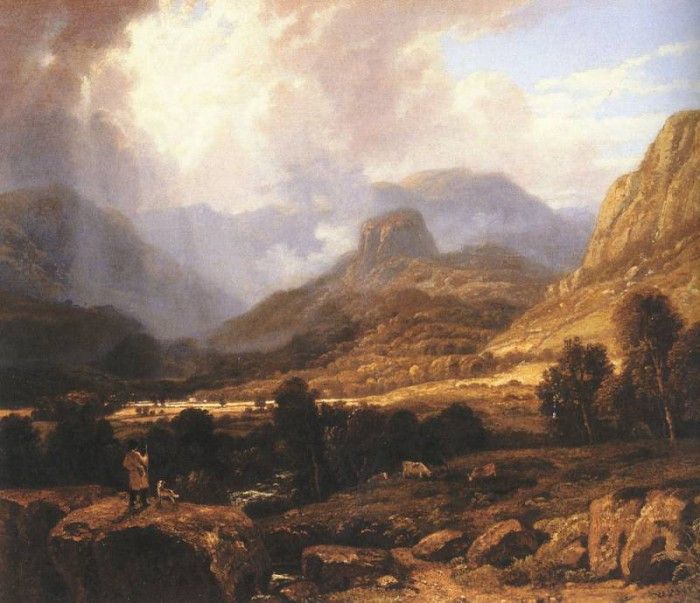 Landscape-in the Lake District. Havell, 