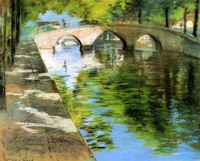 Chase William Merritt Reflections aka Canal Scene. ,  