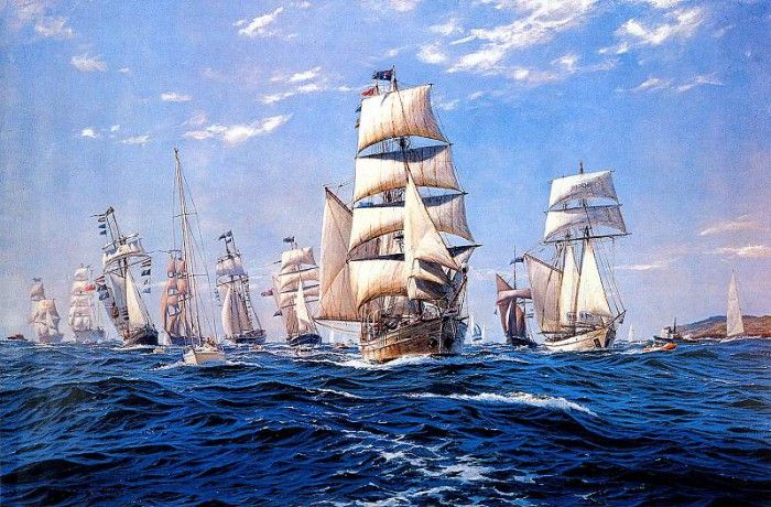 Jsd55 The Bicentennial First Fleet arriving at Botany Bay January 1988 JStevenDews sqs. , J 