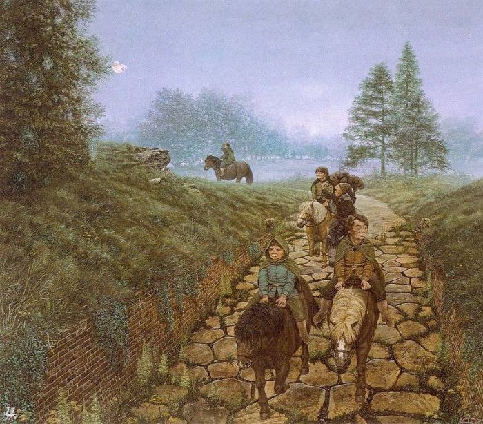 ma Tolkien16 Ted Nasmith Leaving the Shire. Nasmith, 