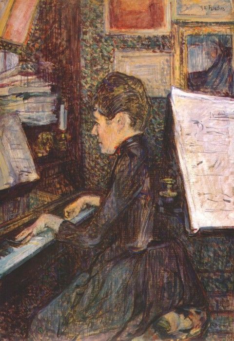 lautrec mlle marie dihau at the piano 1890. -,  