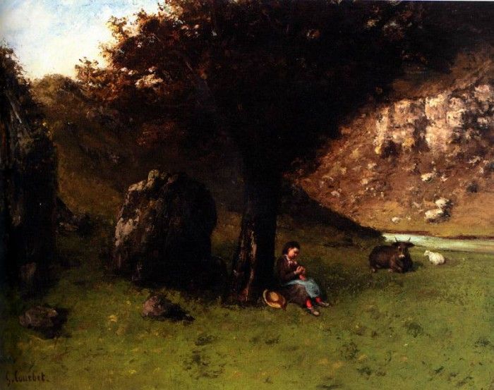 Gustave Courbet La Petite Bergere ( The Young Shepherdess. , 