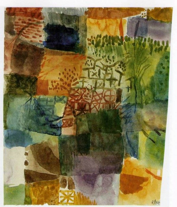 Klee Remembrance of a garden, 1914, Watercolour, 25.2x21.5 c. , 