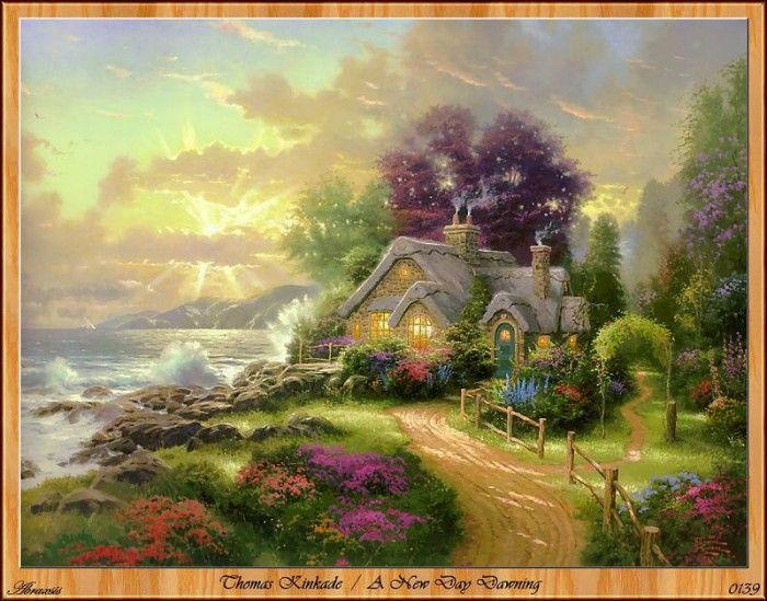 Thomas Kinkade - A New Day Dawning (Abraxsis).  