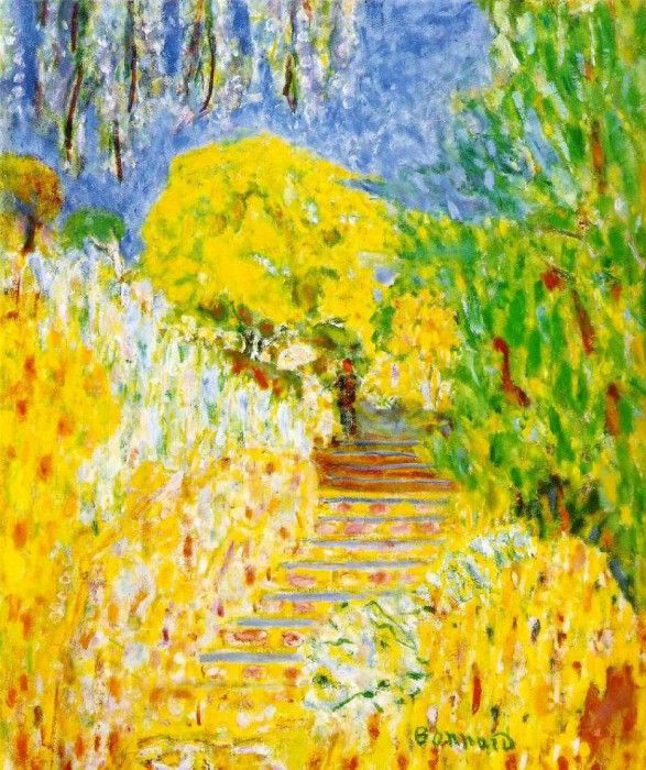 BONNARD LESCALIER DU JARDIN (THE GARDEN STEPS) 1940 PRIVATE. , 