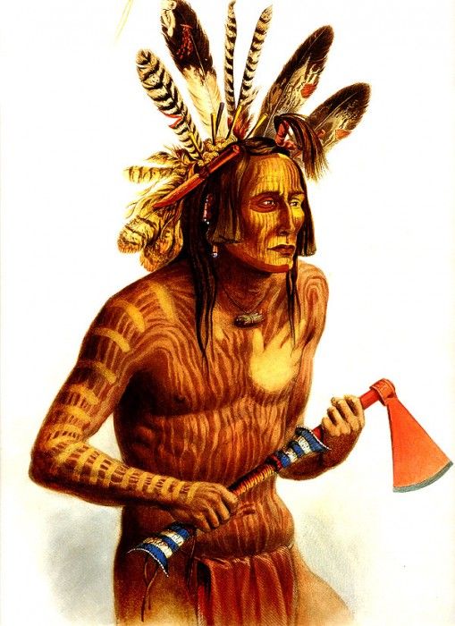 Tna 0017 Mato-Tope A Mandan Chief KarlBodmer, 1834 sqs. , 