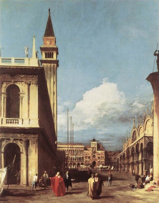 CANALETTO The Piazzetta Looking Toward The Clock Tower. 