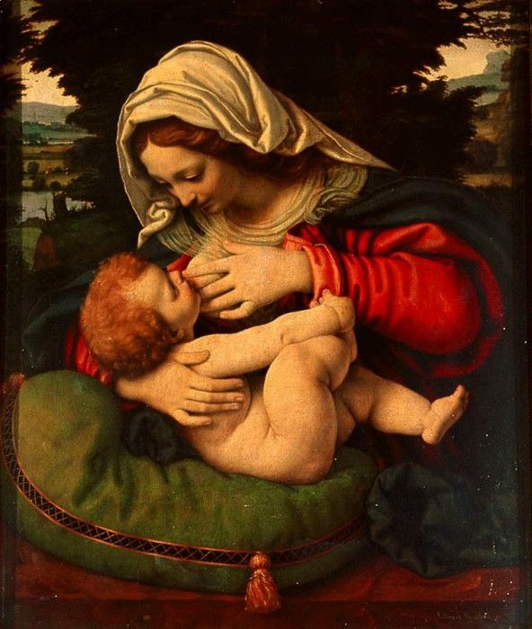 Solario La vierge au coussin vert, Louvre. Solario, ������