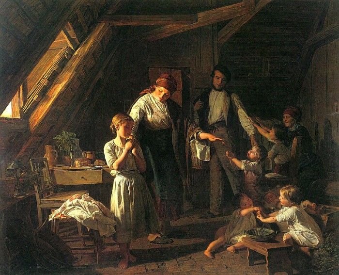 Der Abschied von den Eltern -    1863.   
