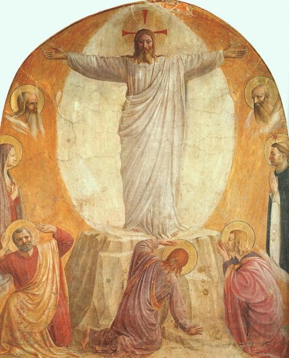 Fra Angelico Transfiguration, 1440-41, fresco, San Marco at . ,    F