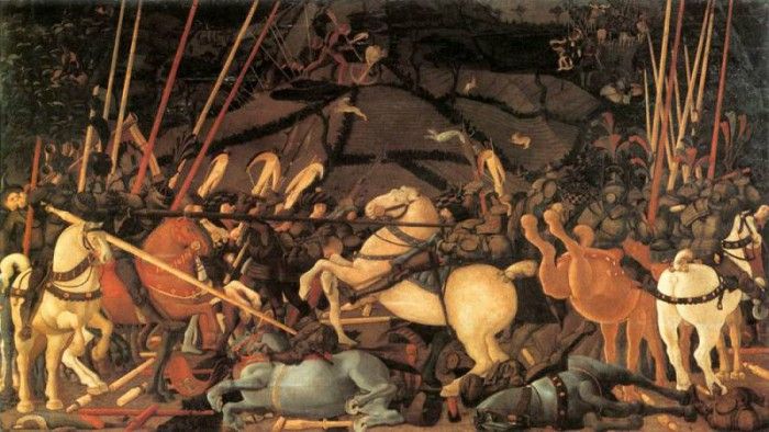 UCCELLO Paolo Bernardino Della Ciarda Thrown Off His Horse. , 