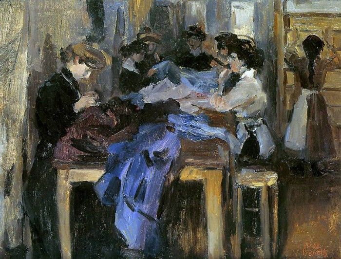 Israel Isaac The sewing studio Sun. Israels, 