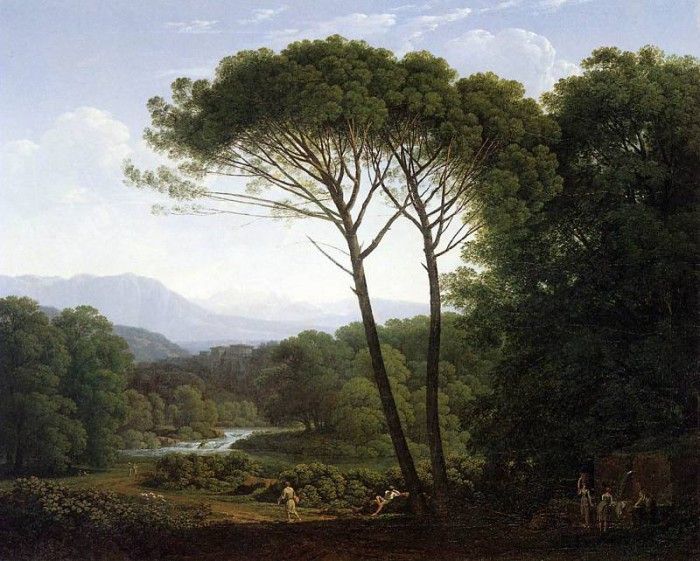 Voogd Hendrik Italianising landscape Sun. Voogd, �������
