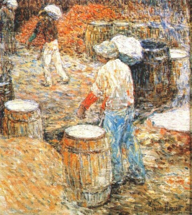 hassam new york hod carriers 1900. , 