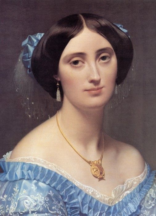 Ingres Princess Albert de Broglie detail. ,   