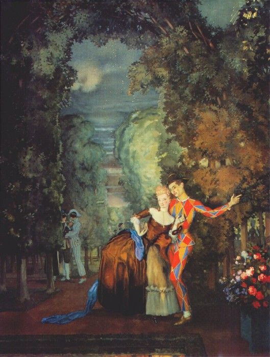 somov harlequin and lady 1912. 