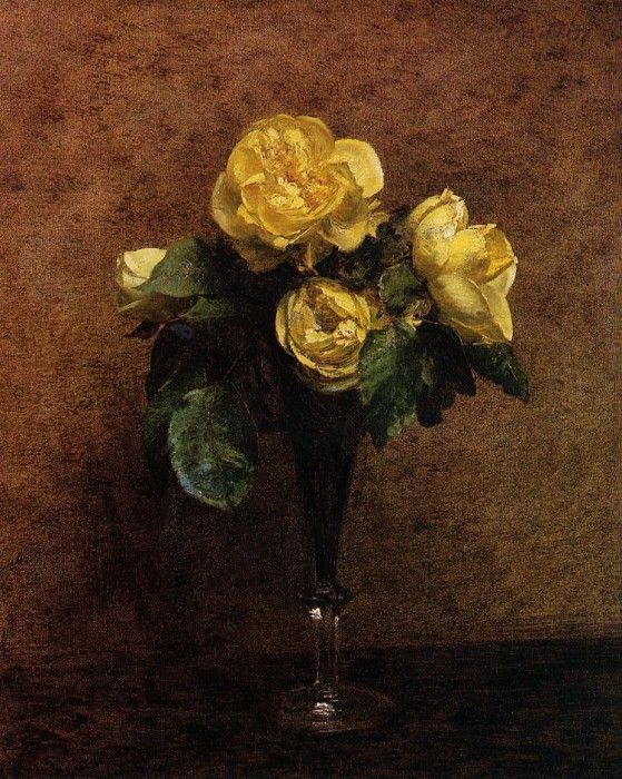 Fantin Latour Henri Fleurs Roses Marechal Neil. -, ---