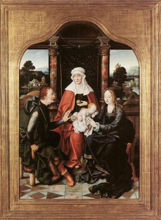 CLEVE Joos van St Anne With The Virgin And Child And St Joachim. ,  