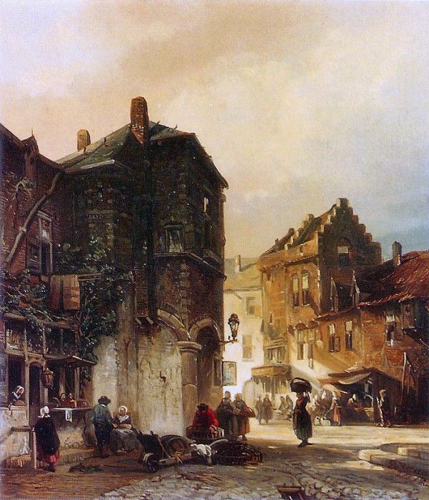 Verveer Samuel A market scene Sun. , 