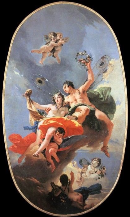 Tiepolo The Triumph of Zephyr and Flora. ,  