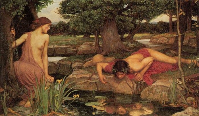 Waterhouse Echo and Narcissus. ,  