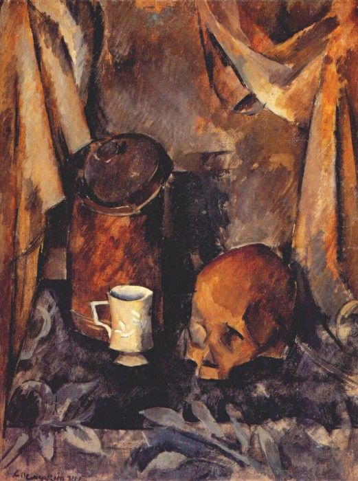 osmerkin still life with skull 1921. , 