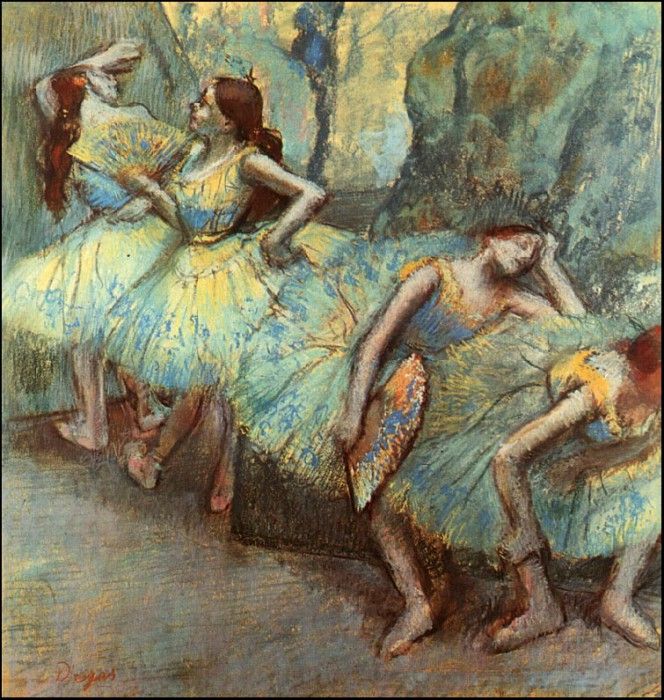 Degas Ballet Dancers in the Wings, 1890-95. , --