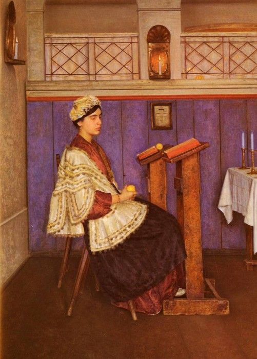 Kaufmann Isidor Young Woman In The Synagogue. , 