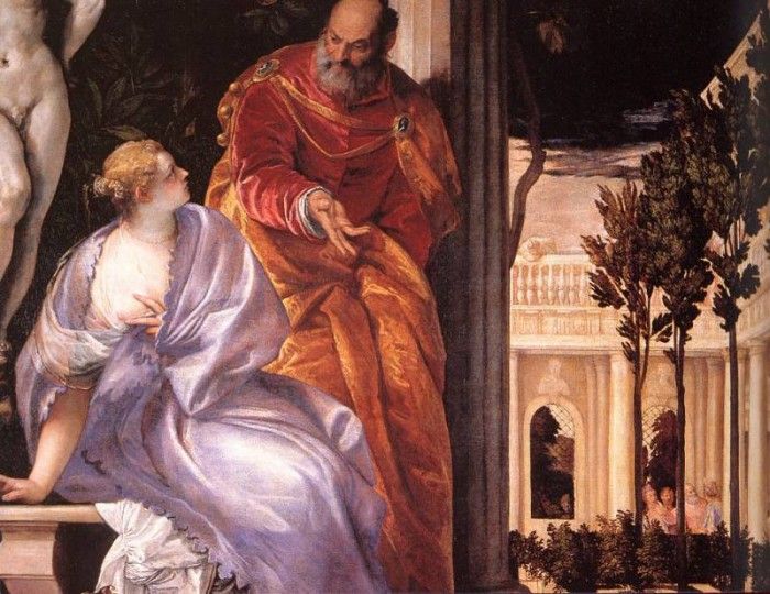 Veronese (Paolo Caliari) - Bathsheba Bathing detail (end. , 