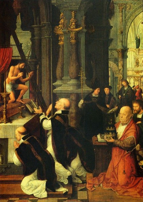 Isenbrandt Adriaen The Mass Of St Gregory. Isenbrandt,  Ysenbrandt