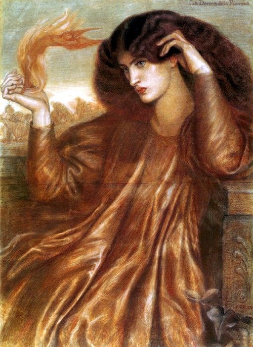 ger-Rossetti-LaDonna-della-Fiamma. , 