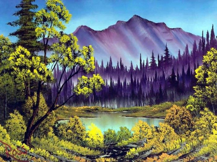 bob ross csg012 hidden lake. , 