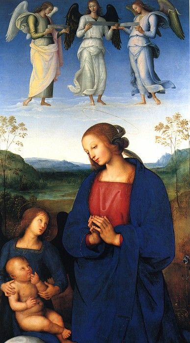 Perugino The Virgin and child with an angel. , 