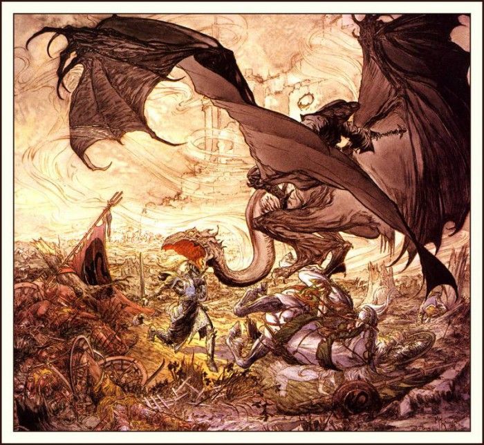 bs-fsf- Michael Kaluta- Eowyn And The Witch- King Of Angmar. Kaluta, 