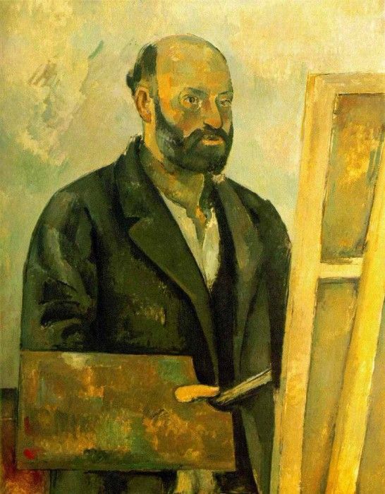 CeZANNE SELF PORTRAIT WITH PALETTE,1885-87, COLLECTION THE A. , 