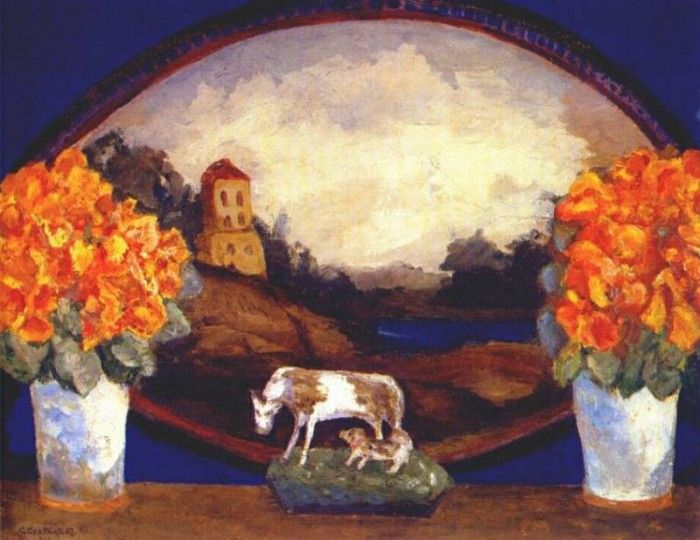 sudeikin still life with tray 1914. 