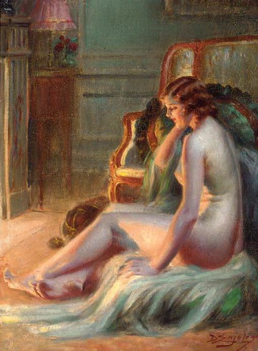 A Nude By The Fire. Enjolras, Delphin