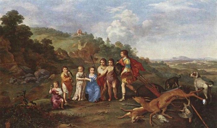 POELENBURGH Cornelis van Children Of Frederick V Prince Elector Of Pfalz And King Of Bohemia. Poelenburgh,  
