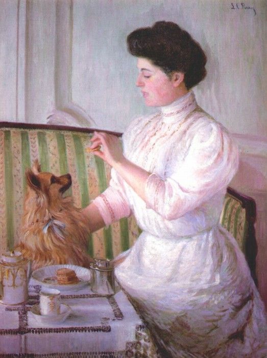 perry lady at the tea table c1905.  