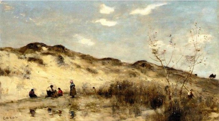 Corot A Dune at Dunkirk. , --