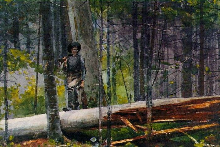 Homer Hunter in Adirondacks, 1892, Watercolor over graphite,. , 