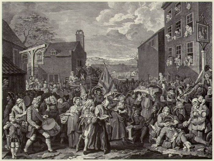 Hogarth The March to Finchley 1750. , 