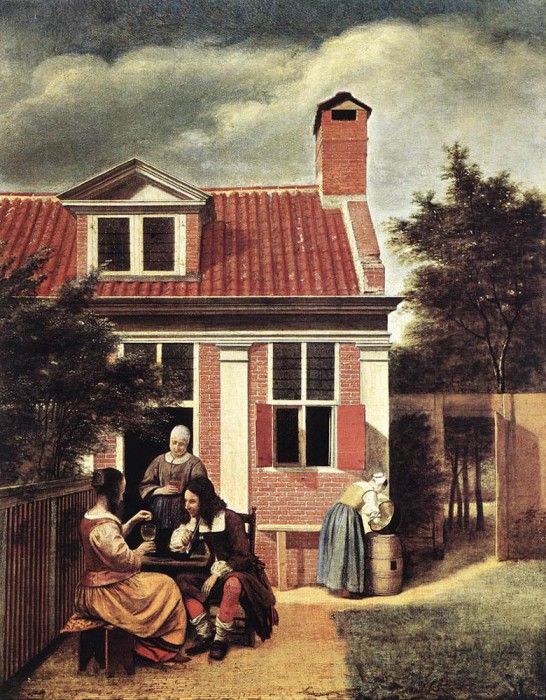 HOOCH Pieter de Village House. Hooch, Pieter De