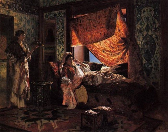 Ernst Rudolph A Moorish Interior.  