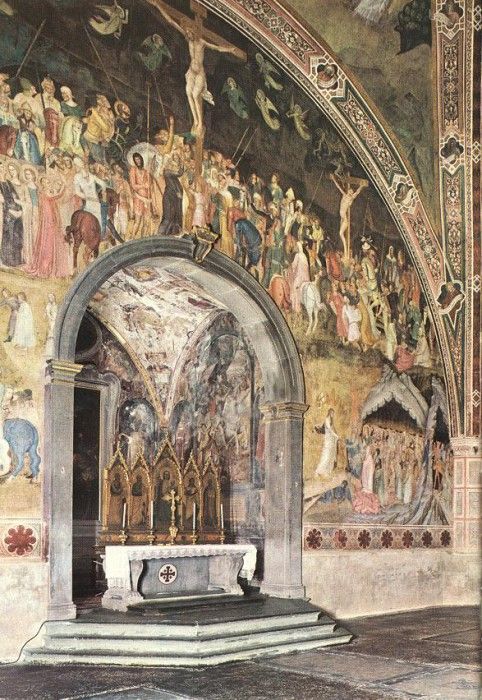 Andrea da Firenze Frescoes on the central wall, 1365-68, Cap. Firenze,  