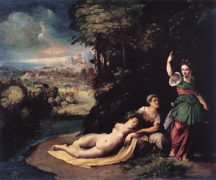 DOSSI Dosso Diana and Calisto. , 